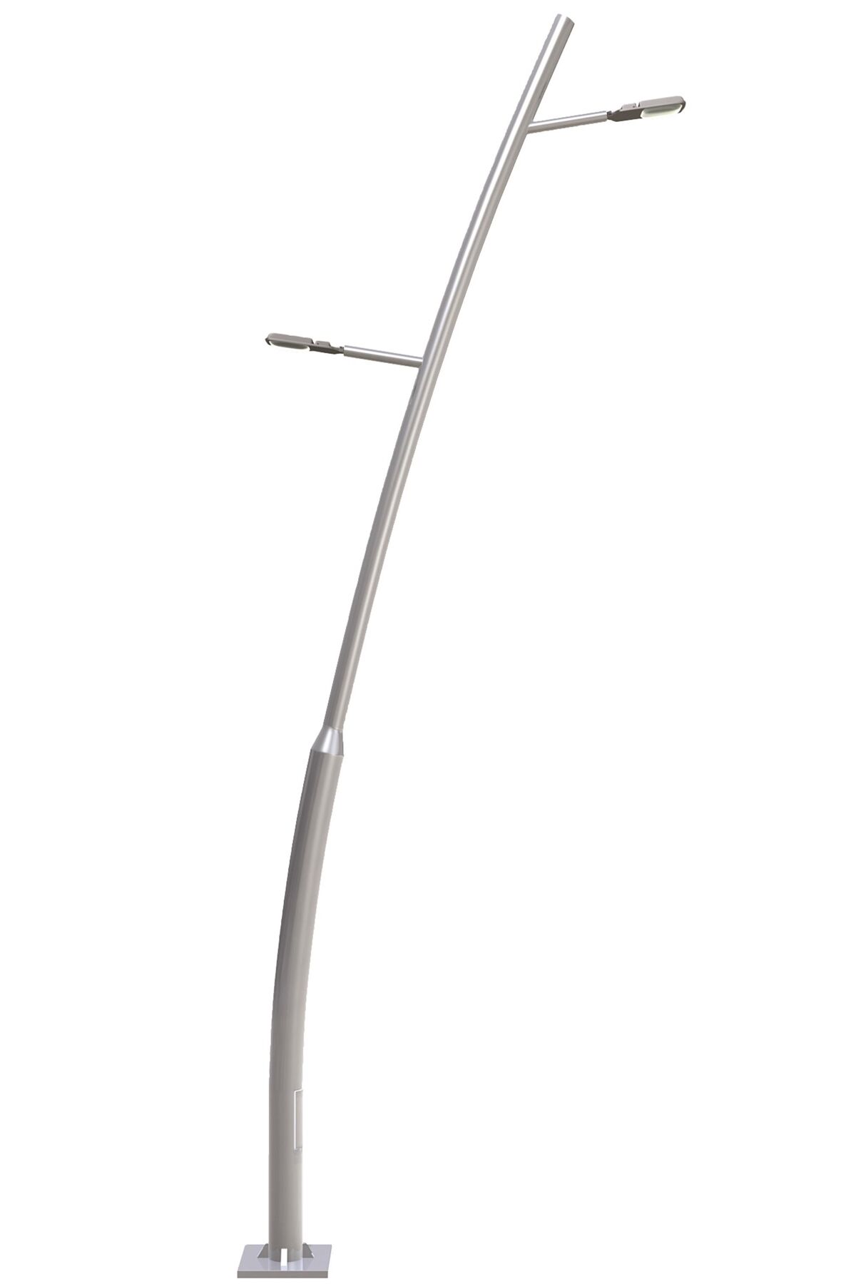 Bahçe Direkleri LED 70W 100cm Çelik Boru Gri Dorbien-BDR-68296-2BBY