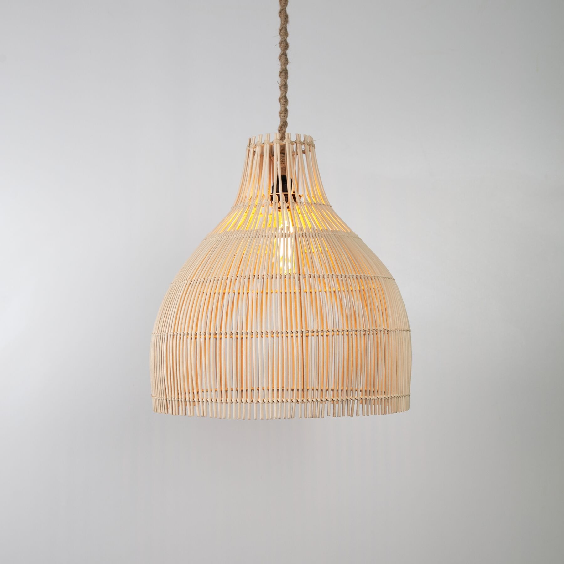 Madlen Modern Avize E27 12W 40cm Rattan Doğal Dorbien-SLB-8001-M