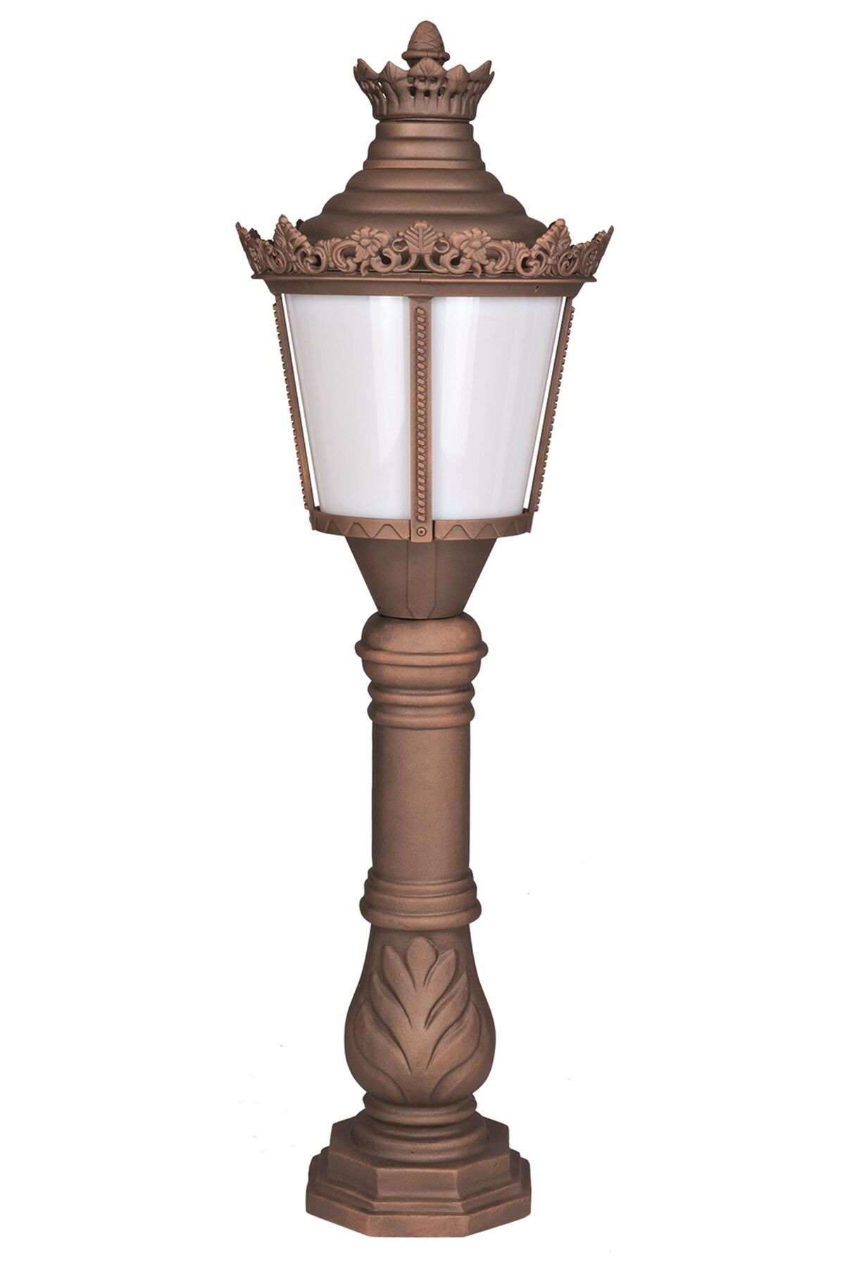 Bahçe Set Üstü Aydınlatma E27 12W 50cm Çelik Boru Kahverengi Dorbien-BSU-68287-BKR-K