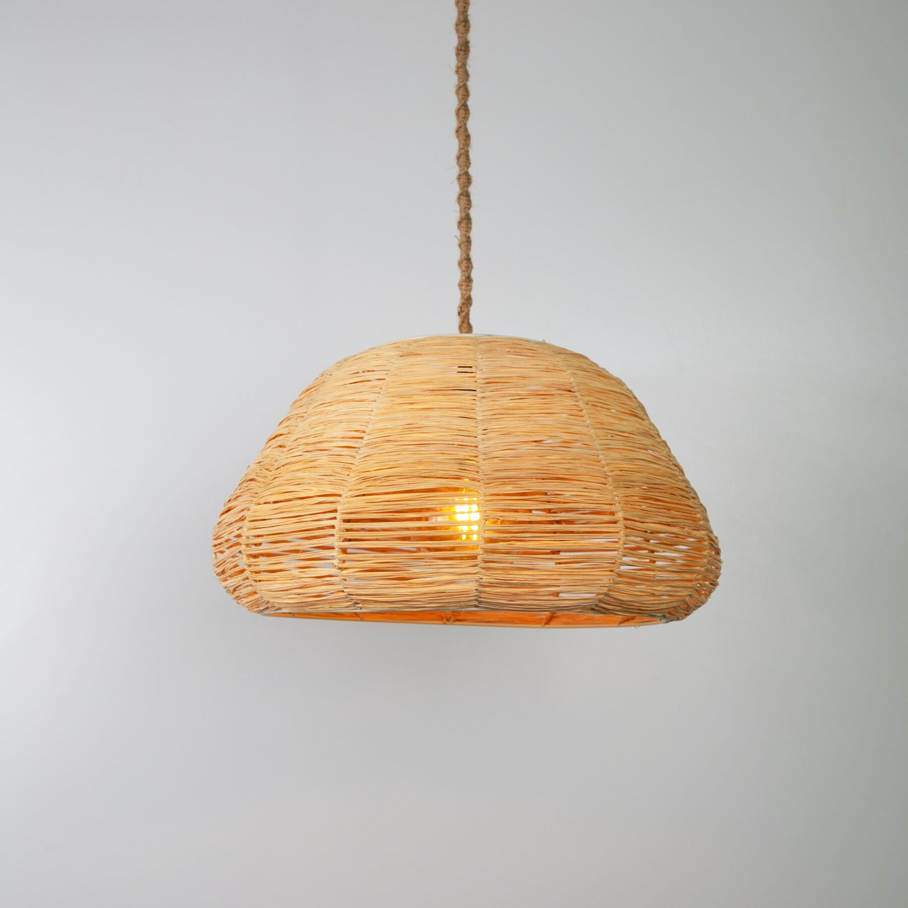 Dila Modern Avize E27 12W 30cm Rafya Doğal Dorbien-SLR-8096