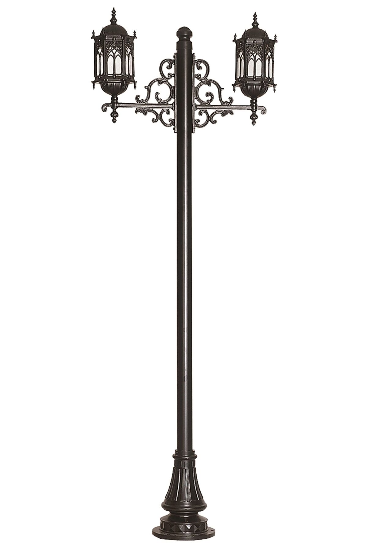 Bahçe Direkleri E27 24W 80x30cm Alüminyum Siyah Dorbien-BDR-68051-2BSY-M1