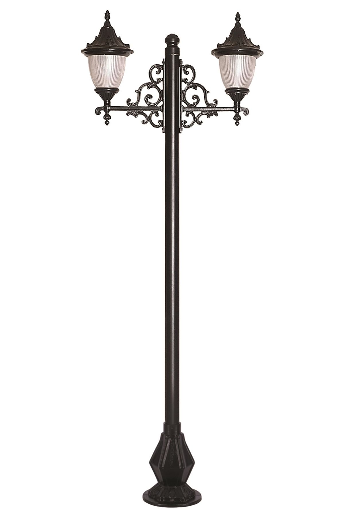 Bahçe Direkleri E27 24W 90x30cm Alüminyum Siyah Dorbien-BDR-68056-2BSY-M2