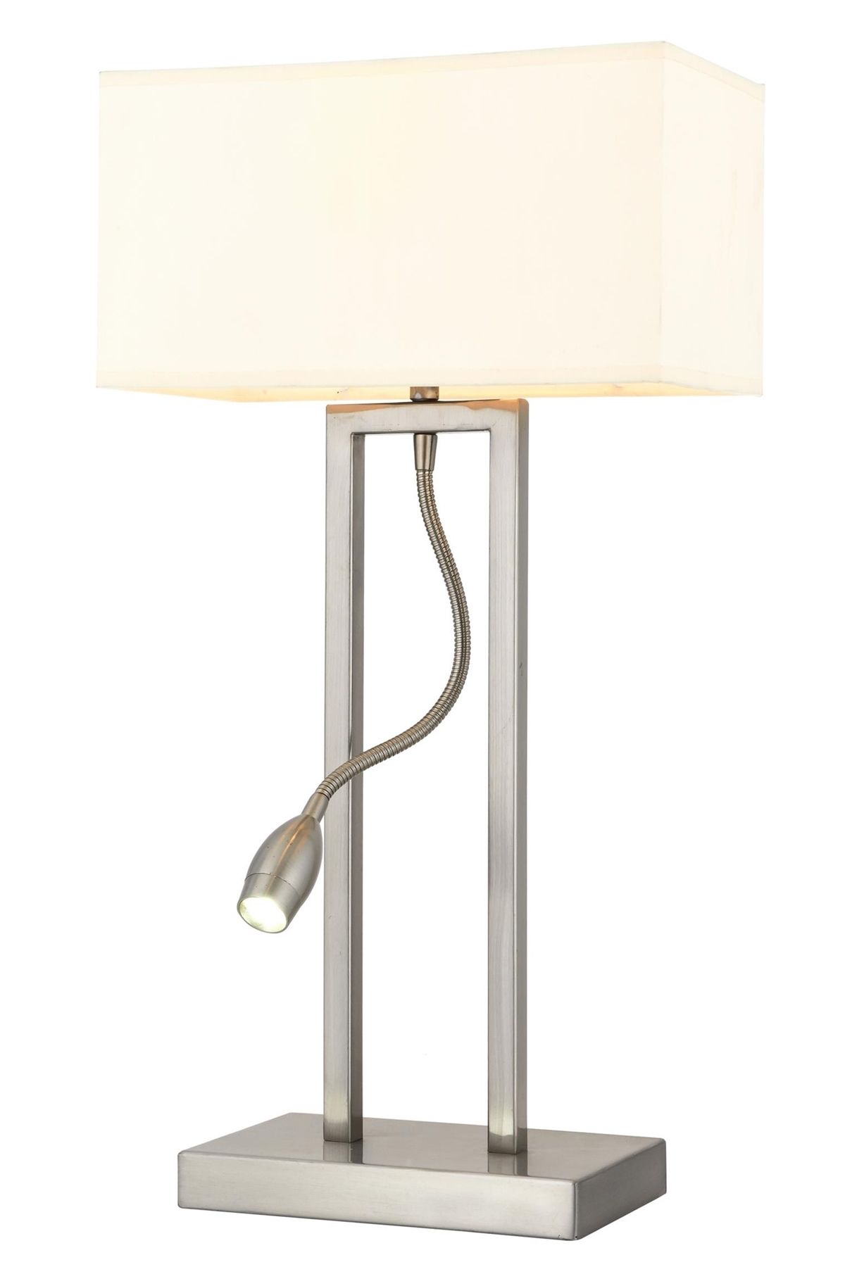 Atlanta Çalışma Masası Lambası E27 12W 28x20cm Metal Nikel Avonni-HML-9072-M2-N