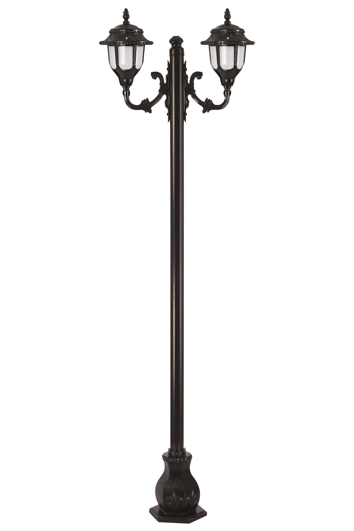 Bahçe Direkleri E27 24W 80x25cm Çelik Boru Siyah Dorbien-BDR-68180-2BSY-M1