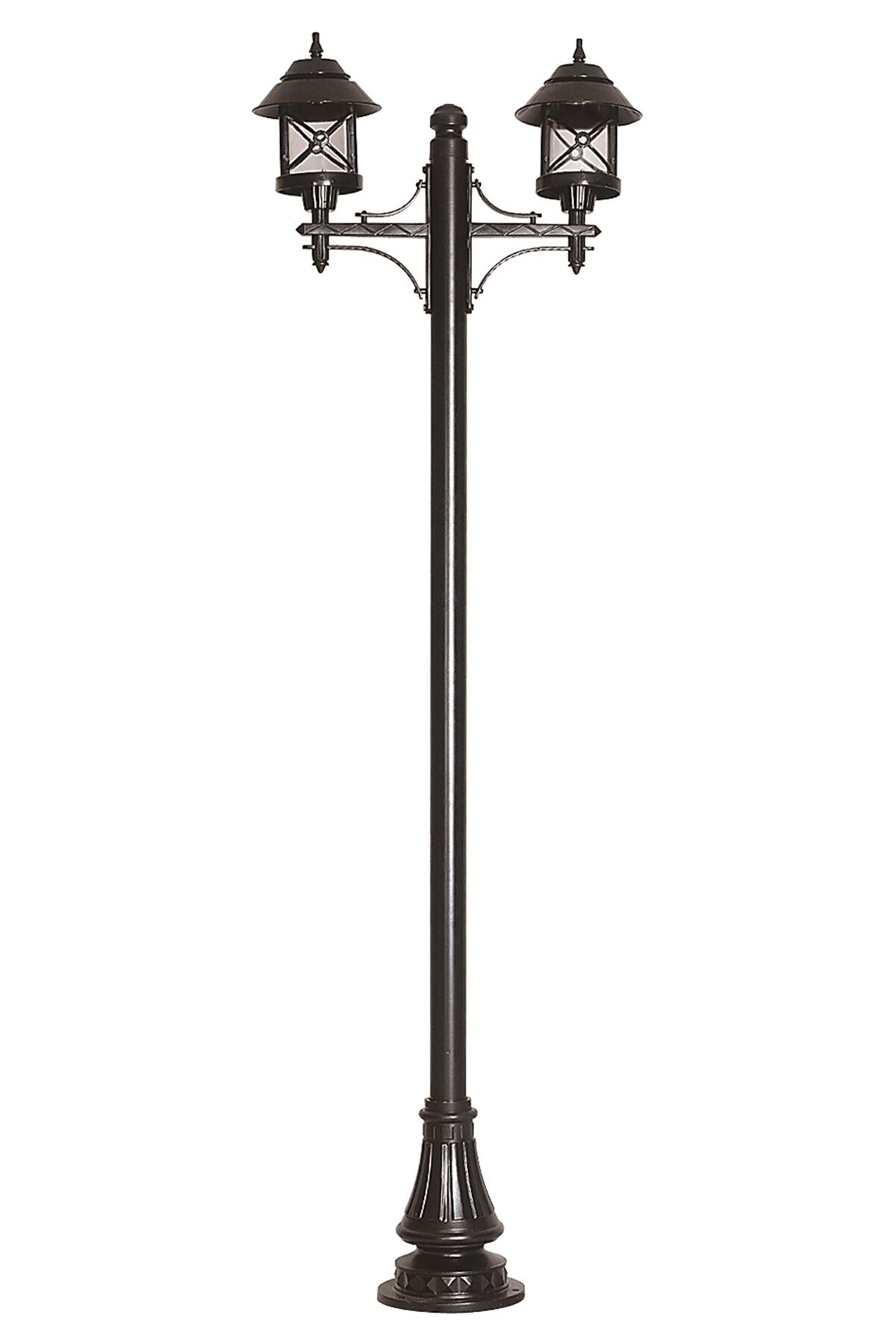 Bahçe Direkleri E27 24W 80x26cm Çelik Boru Siyah Dorbien-BDR-68199-2BSY-M2
