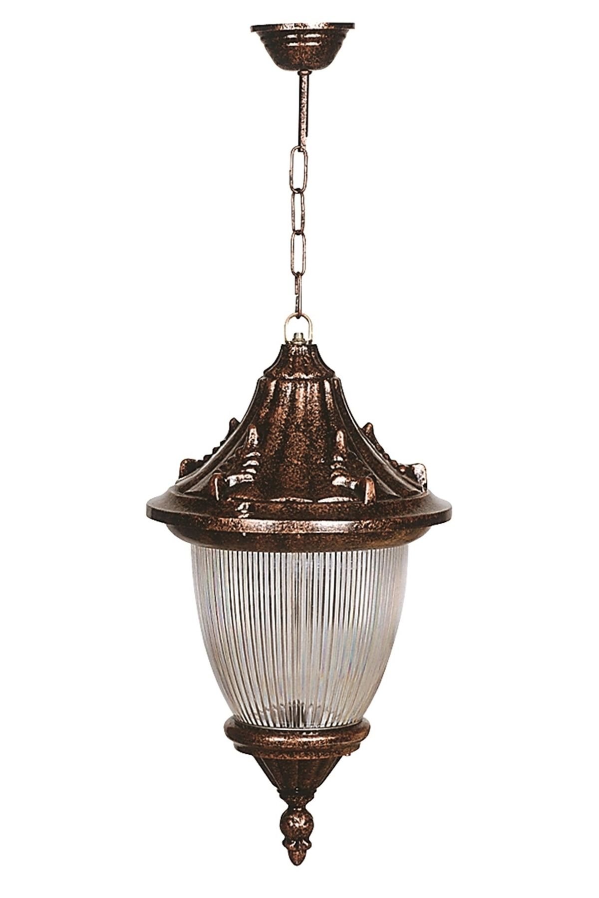 Bahçe Fenerleri E27 12W 26cm Alüminyum Kahverengi Dorbien-BFE-68056-BKR