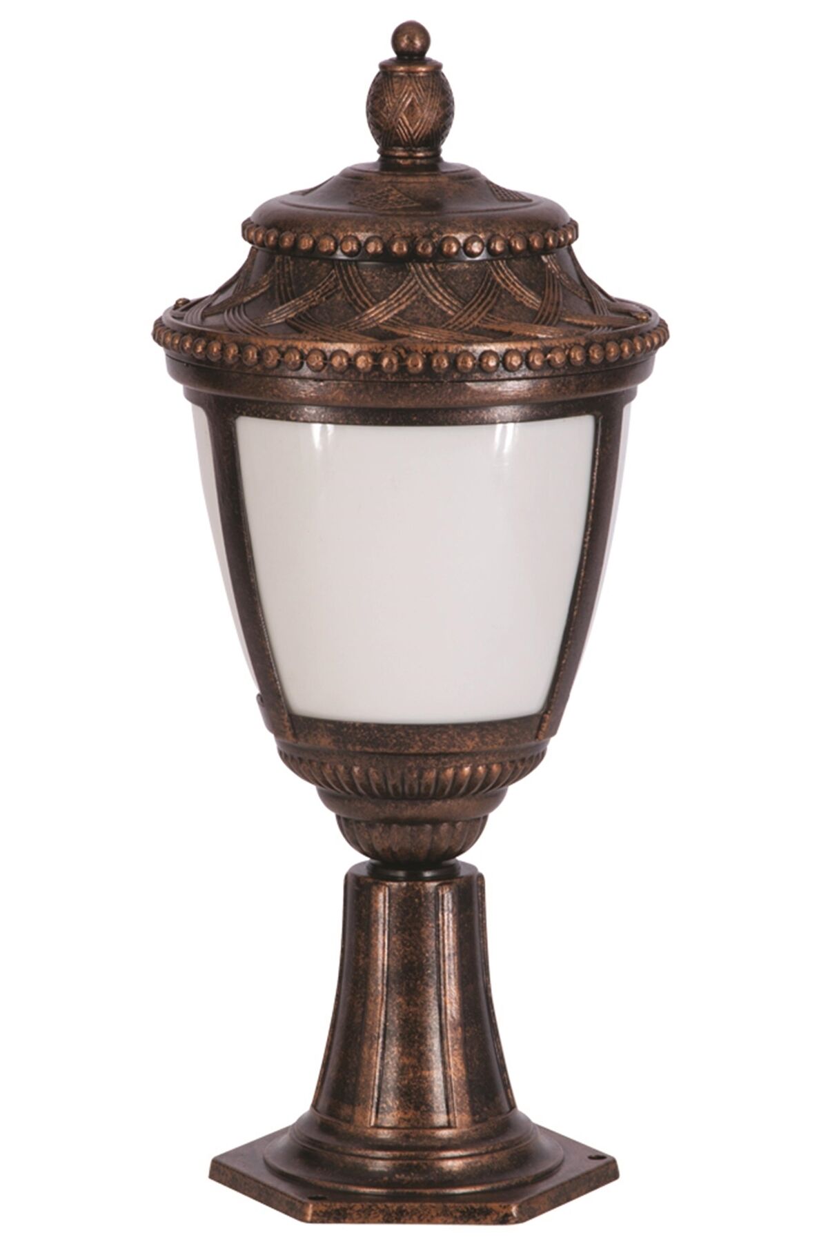 Bahçe Set Üstü Aydınlatma E27 12W 28cm Alüminyum Kahverengi Dorbien-BSU-68041-BKR-OP