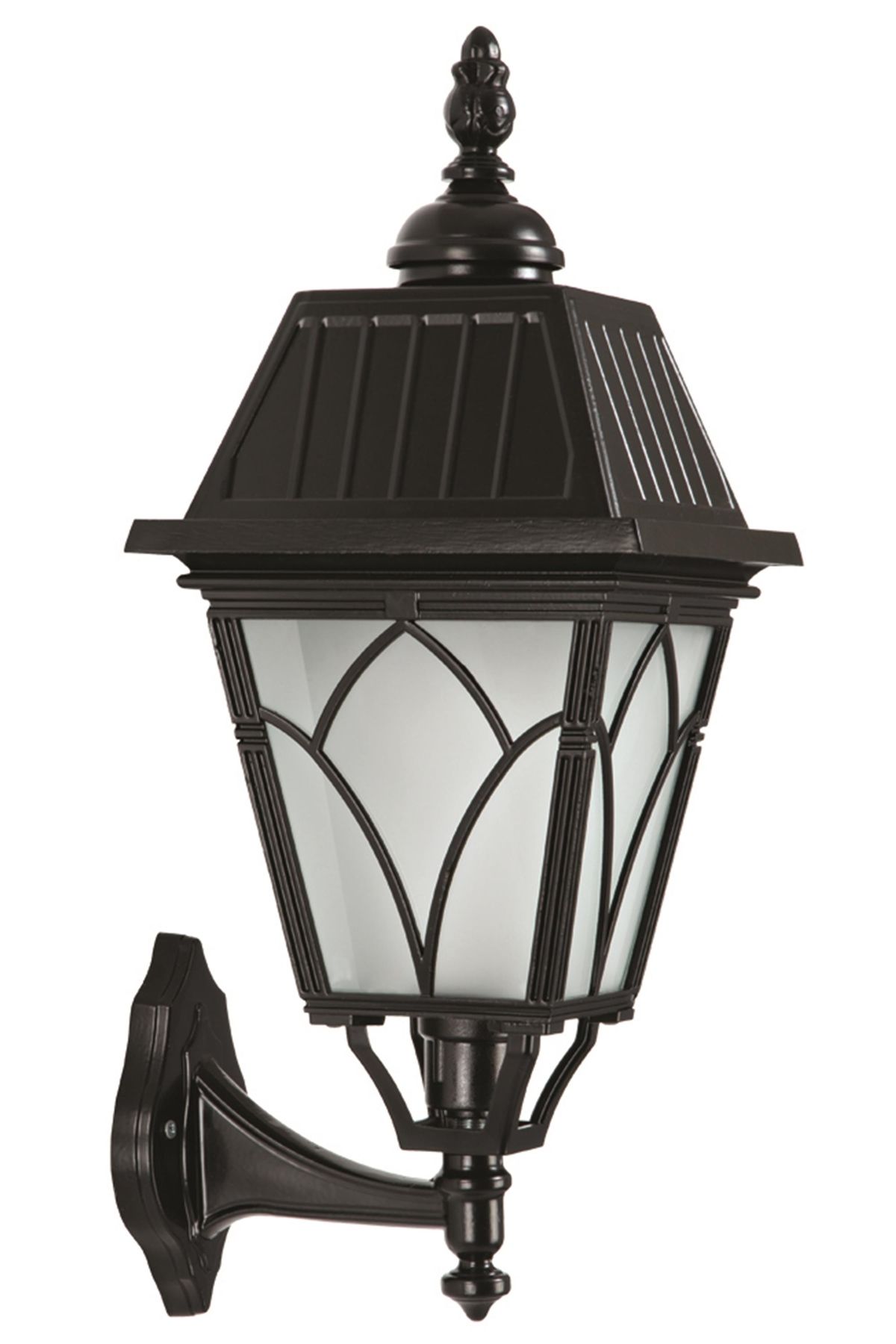 Bahçe Aplik E27 12W 23x55cm Alüminyum Siyah Dorbien-BAP-68038-BSY-M2-OP