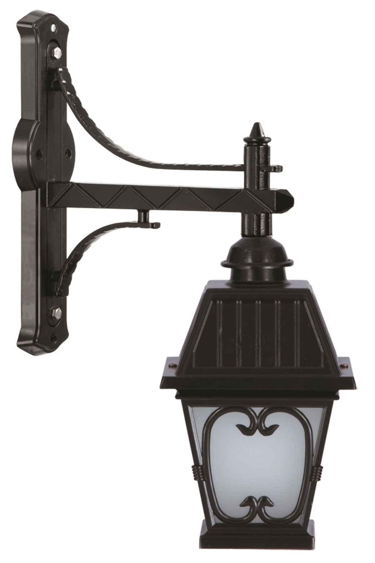 Bahçe Aplik E27 12W 40x23cm Alüminyum Siyah Dorbien-BAP-68040-BSY-M2-OP