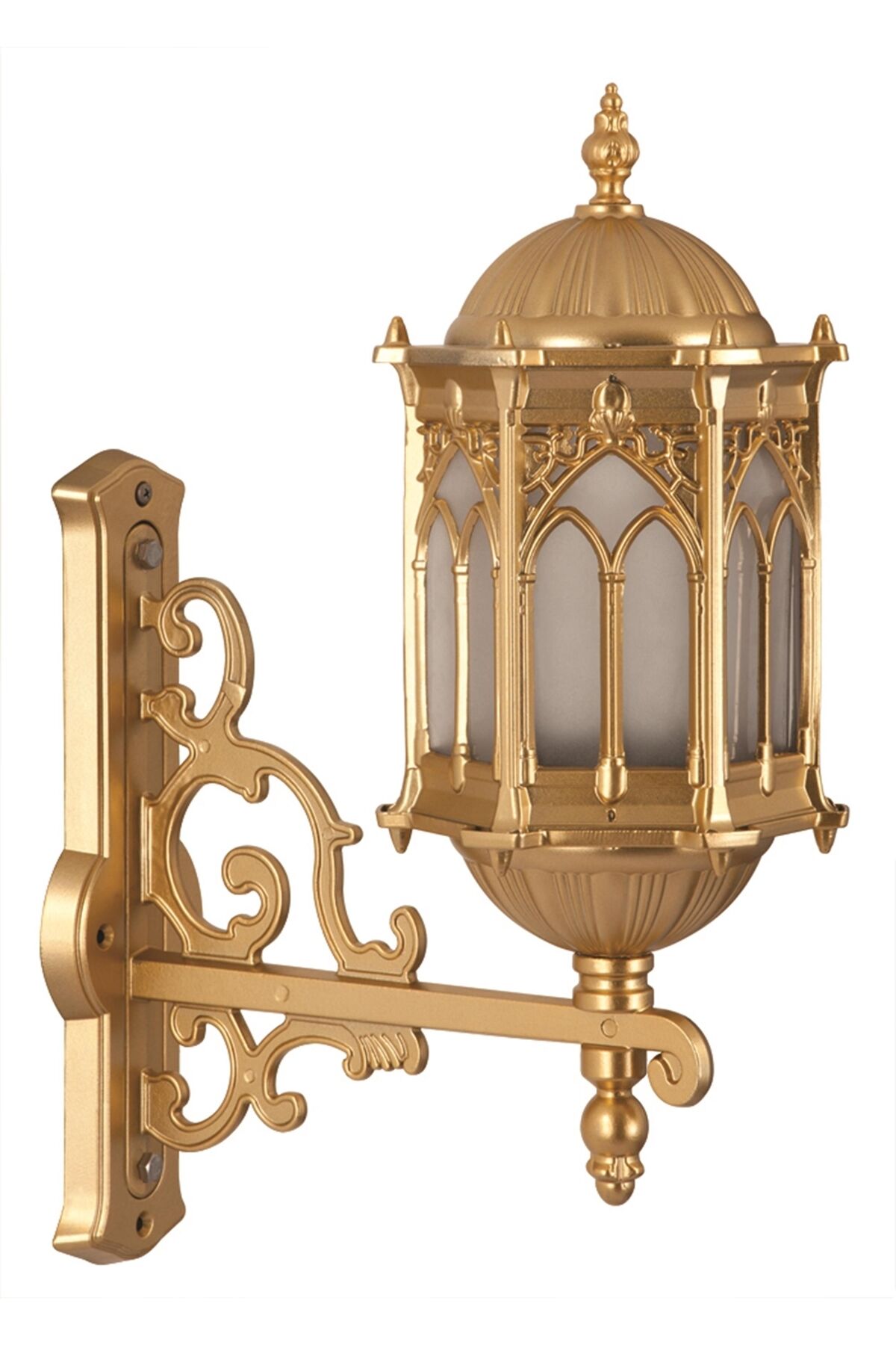 Bahçe Aplik E27 12W 34x20cm Alüminyum Sarı Dorbien-BAP-68051-BSA-M1-OP