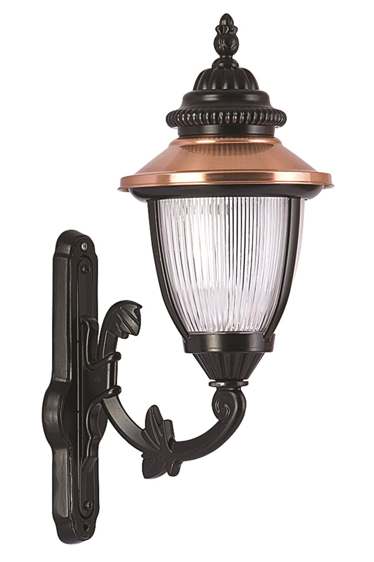 Bahçe Aplik E27 12W 38x25cm Alüminyum Kahverengi/Siyah Dorbien-BAP-68055-BSY