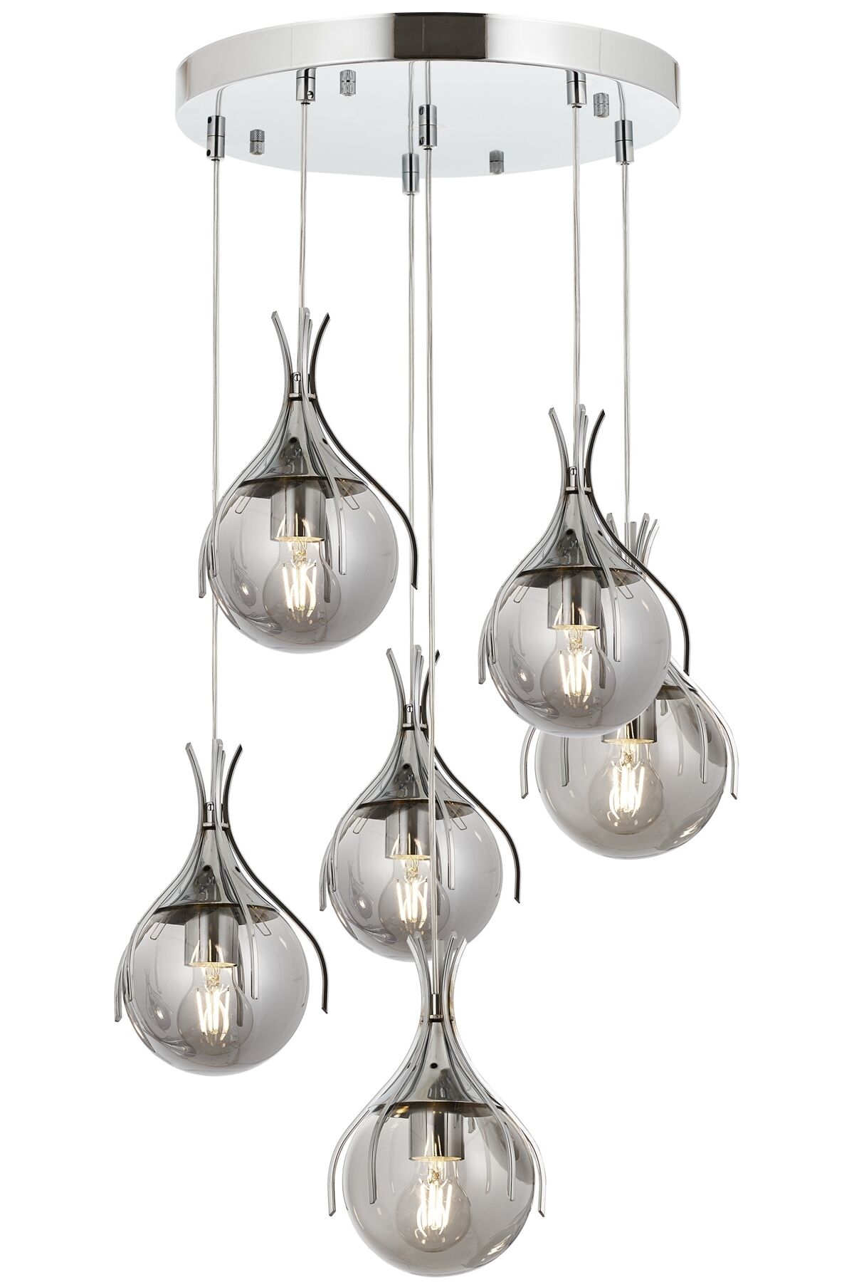 Kasım Modern Avize E27 72W 50cm Metal Krom Avonni-AV-1766-6KT