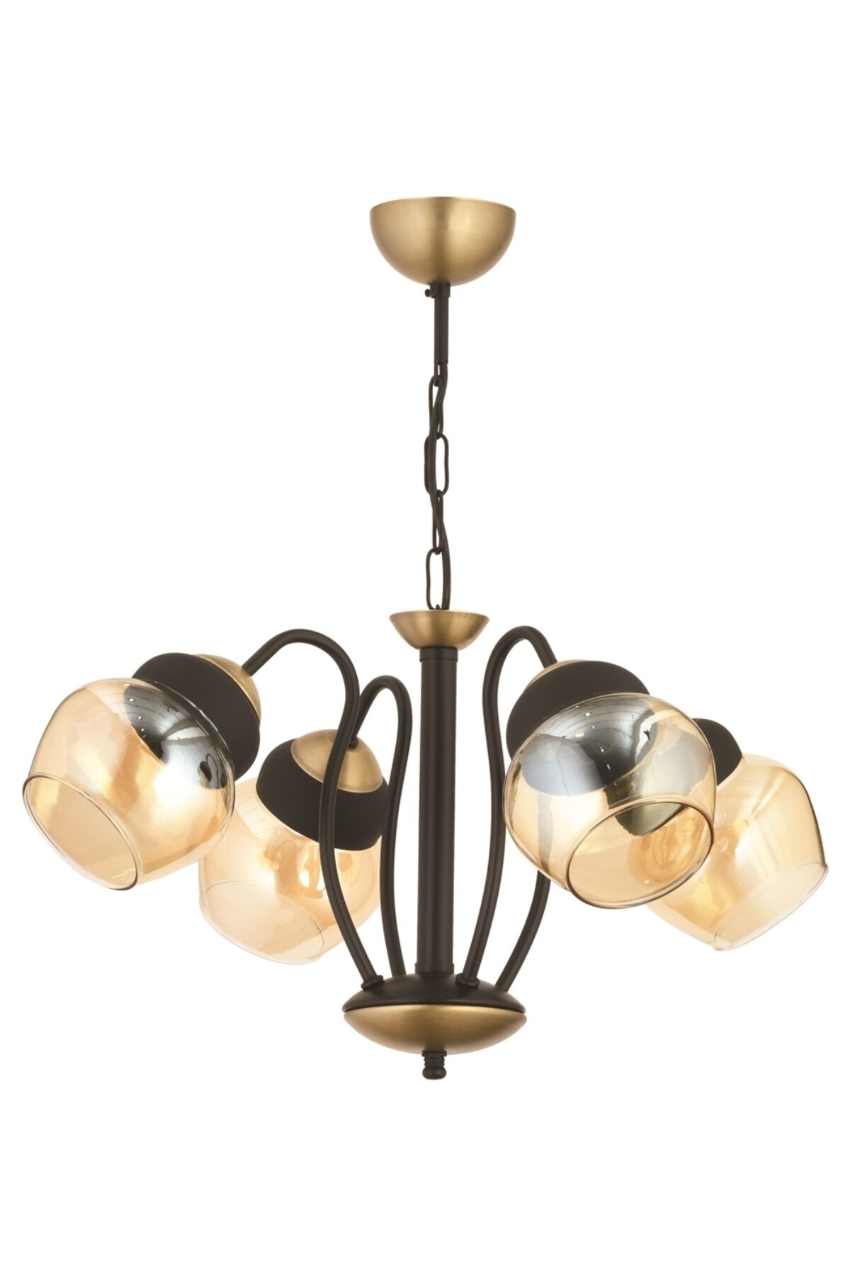 Glass Modern Avize E27 48W 50cm Metal Eskitme/Siyah Dorbien-FZ-7105-4BSY