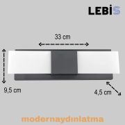Lebis Antrasit Renk Kartal Led Aplik Amber Işık