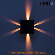 Lebis Kırzı Dış Mekan Led Aplik Amber Işık