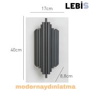 Lebis Antrasit Renk E14 Duylu İliç Aplik