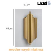 Lebis Gold Renk E14 Duylu İliç Aplik