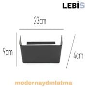 Lebis Siyah Kasa Yonca Led Aplik Amber Işık