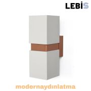 Lebis Beyaz Kasa Danzı Gu10 Duylu Aplik Bakır Kuşaklı
