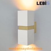Lebis Beyaz Kasa Danzı Gu10 Duylu Aplik Gold Kuşaklı