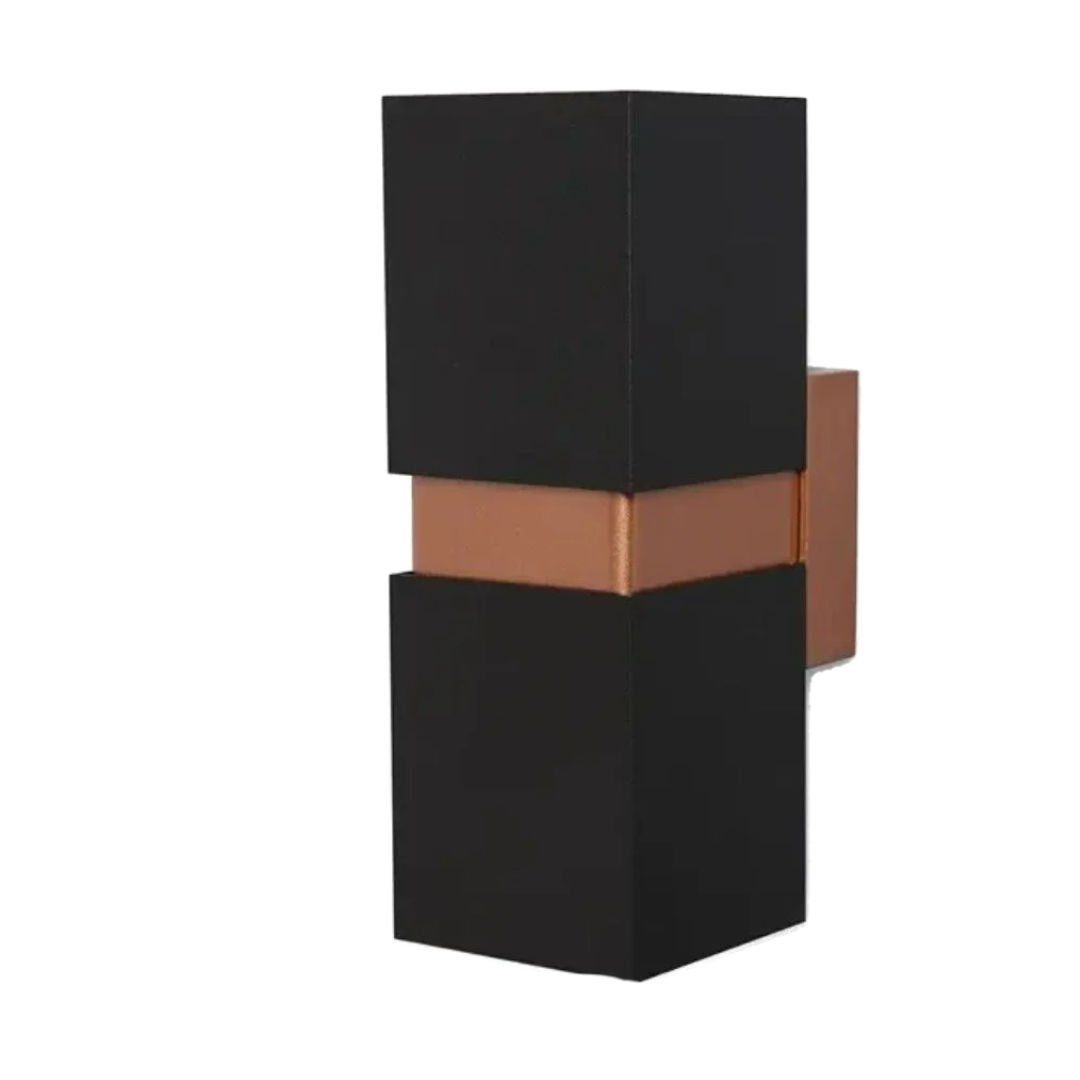 Lebis Siyah Kasa Danzı Gu10 Duylu Aplik Bakır Kuşaklı