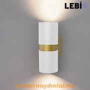 Lebis Beyaz Kasa Kıraç Gu10 Duylu Aplik Gold Kuşaklı