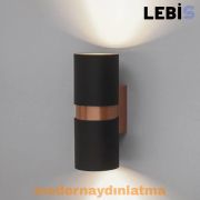 Lebis Siyah Kasa Kıraç Gu10 Duylu Aplik Bakır Kuşaklı