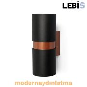 Lebis Siyah Kasa Kıraç Gu10 Duylu Aplik Bakır Kuşaklı