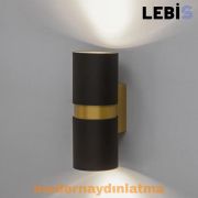 Lebis Siyah Kasa Kıraç Gu10 Duylu Aplik Gold Kuşaklı