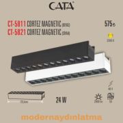 Cata CT-5811 24W Cortez Beyaz Magnet Ray Spot Armatür