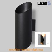 Lebis Siyah Kasa Yelken Dış Mekan Led Aplik Amber Işık