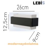 Lebis Krom Renk Kelebek Led Aplik Günışığı