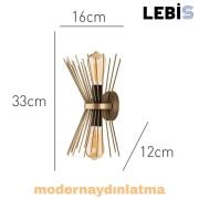 Lebis Gold Renk E27 Duylu Kirpi Aplik