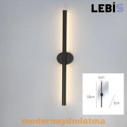 Lebis Siyah Renk Lale Led Aplik Günışığı