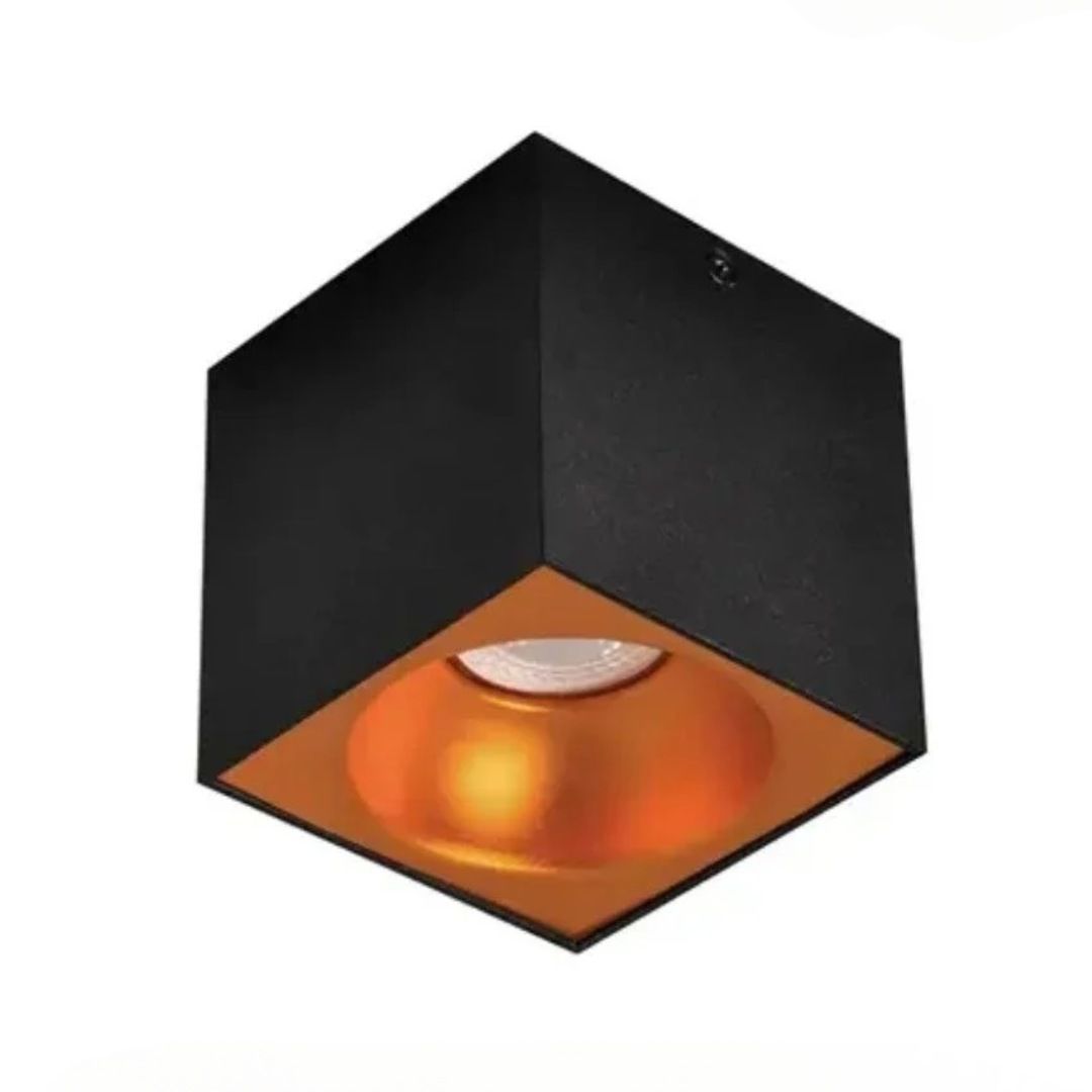 Lebis Siyah-Bakır Renk Gu10 Duylu Kare Tavan Armatür