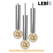 Lebis Krom Renk Marmaris Üçlü Sarkıt