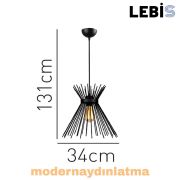 Lebis Siyah Renk Kirpi Sarkıt