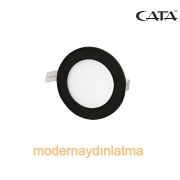 Cata CT-5125 6W Siyah Kasa Slim Led Panel Spot Beyaz Işık