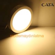 Cata CT-5235 18W Siyah Kasa Sıva Üstü Yuvarlak Led Panel Spot Günışığı Işık