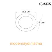Cata CT-5238 30W Siyah Kasa Sıva Üstü Yuvarlak Led Panel Spot Günışığı Işık