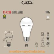 Cata CT-4229 E27 Duylu Şarjlı Led Ampül Beyaz Işık