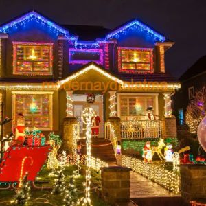 Lebis 2 Metre 144 Ledli Saçak Yılbaşı Işıklandırma Siyah Kablolu IP65 Dış Mekan