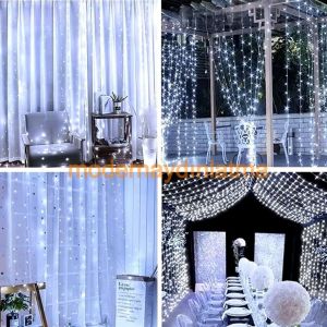 Lebis 2x3 Mt 480 Ledli Perde Led Yılbaşı Işıklandırma Şeffaf Kablolu IP44