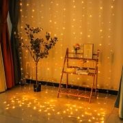 Lebis 3x1 Mt 120 Ledli Flaşlı Perde Led Yılbaşı Işıklandırma Şeffaf Kablolu IP44