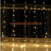 Lebis 2x1,5 Mt 240 Ledli Flaşlı Dış Mekan Perde Led Yılbaşı Işıklandırma Beyaz Kablolu IP65