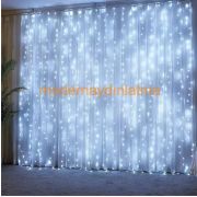 Lebis 3x1 Mt 300 Ledli Dış Mekan Perde Led Yılbaşı Işıklandırma Beyaz Kablolu IP65