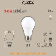 Cata CT-4259 12W E27 Duylu Sensörlü Led Ampül Beyaz Işık