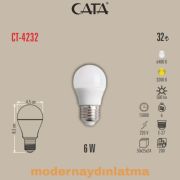 Cata CT-4232 6W E27 Duylu Beyaz Işık Led Ampül Beyaz Işık