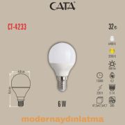 Cata CT-4233 6W E14 Duylu Led Ampül Beyaz Işık