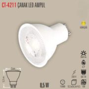 Cata CT-4211 8,5W Gu10 Duylu Günışığı Led Ampül Günışığı